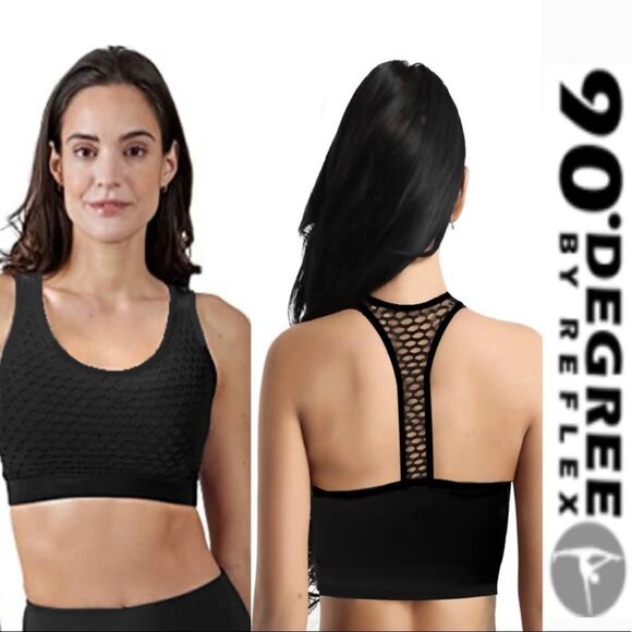 🍍3/$15🍍 90 Degree By Reflex Perforated Racerback Sports Bra - Picture 1 of 7